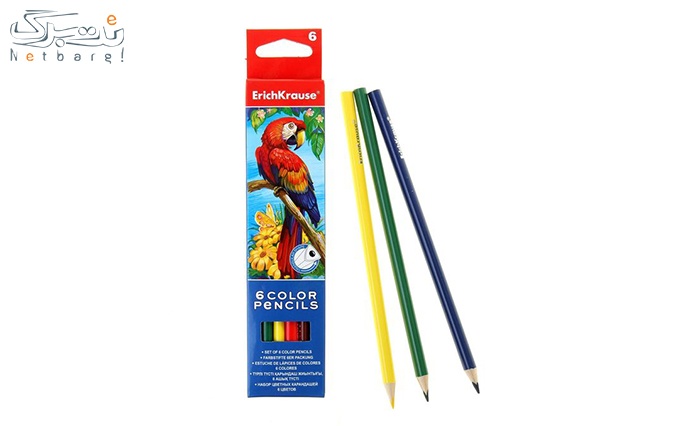 پکیج 1: مداد رنگی 6 رنگ 3 ضلعی