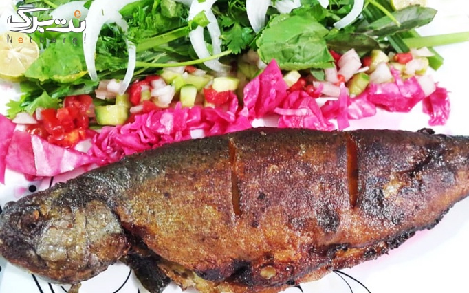 چلو ماهی قزل آلا در رستوران فرحزاد (اردبیل)