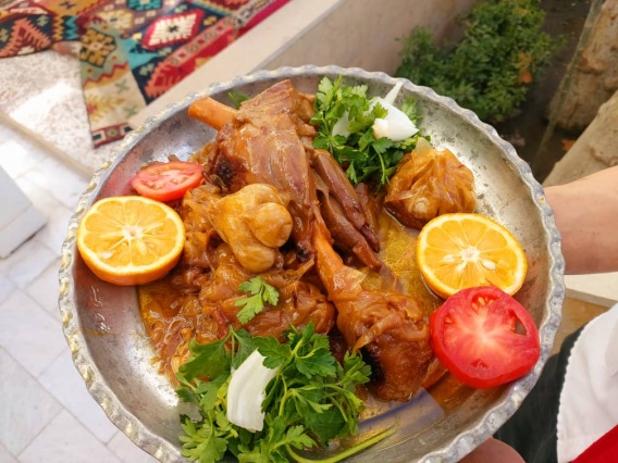 چلو ماهیچه مخصوص باسرویس کامل رستوران حسین شیشلیکی
