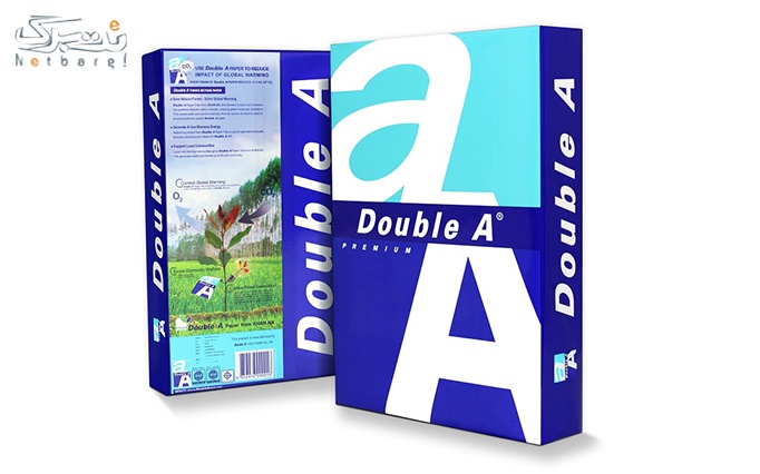 پکیج 2 : یک بسته کاغذ A4 سفید با برند Double A