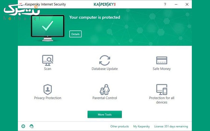 آنتی ویروس Kaspersky دوکاربره از اسپاد سیستم 