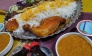 سینی مرغ با سرویس کامل رستوران مروارید عنبران